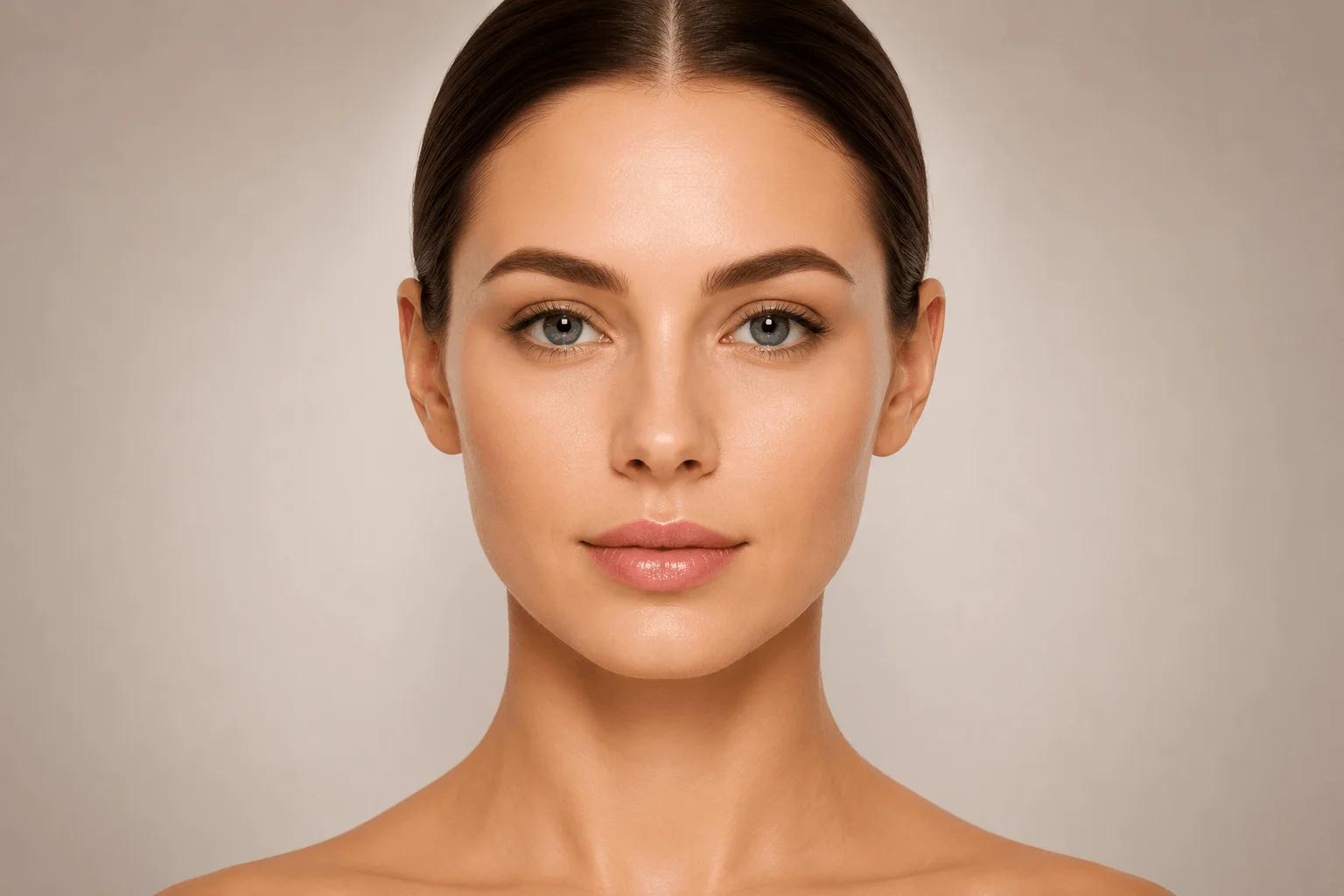 Woman showcasing balanced facial features in Stoneham MA